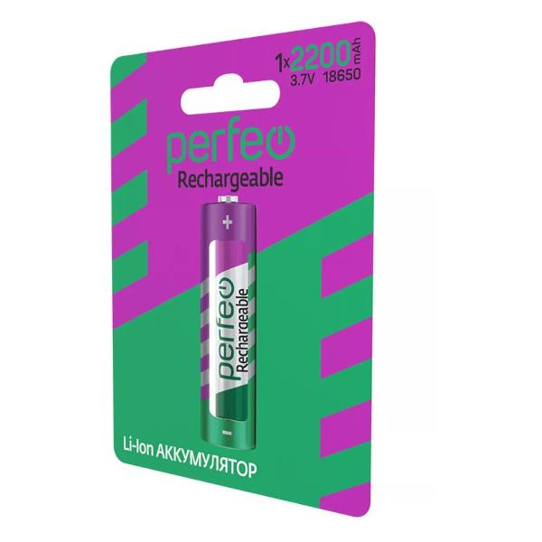 Изображение товара Аккумулятор Li-ion Perfeo 18650 2200mAh/1BL 3.7V (PF_C3318)