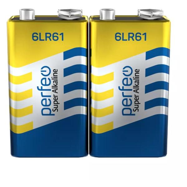 Изображение товара Батарейка алкалиновая (щелочная) Perfeo 6LR61 Super Alkaline