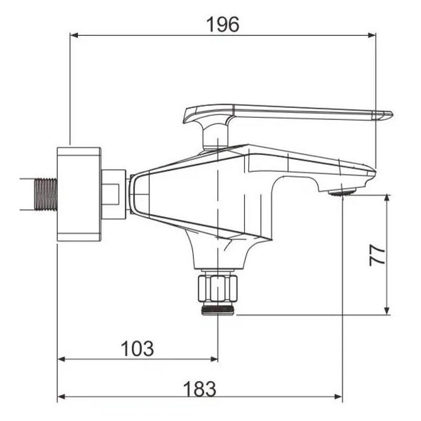 Изображение товара Смеситель для ванны Rose R1302