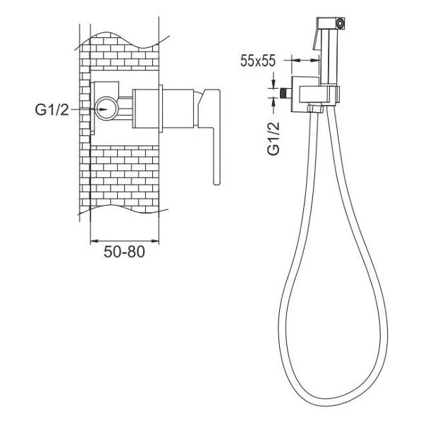Изображение товара Гигиенический душ Rose R2805H