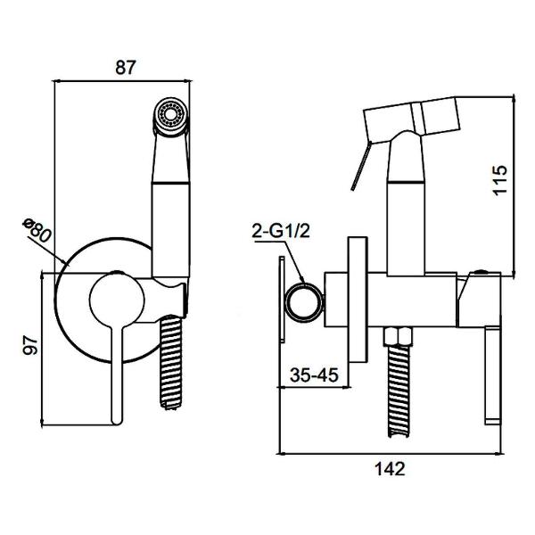 Изображение товара Гигиенический душ Splenka S221.52.09