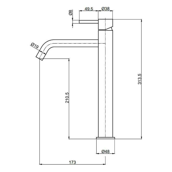 Изображение товара Смеситель AQUAme Siena AQM6214GG