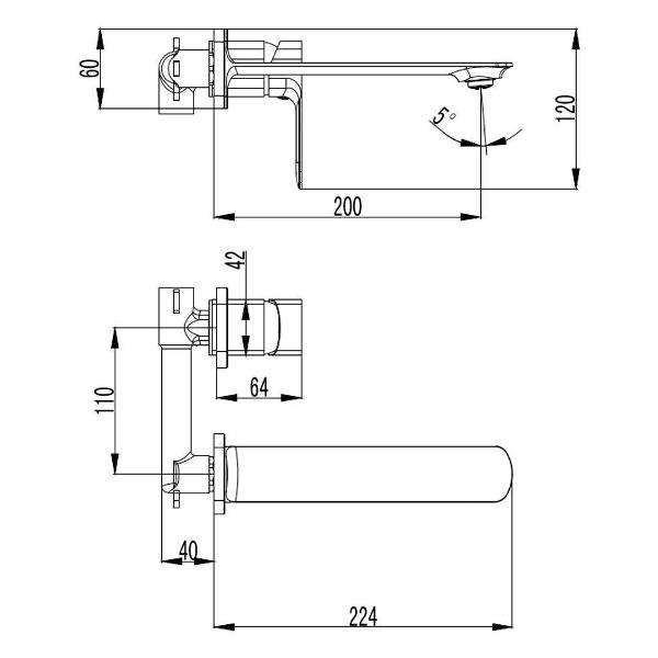 Изображение товара Смеситель AQUAme Monza AQM6315GM