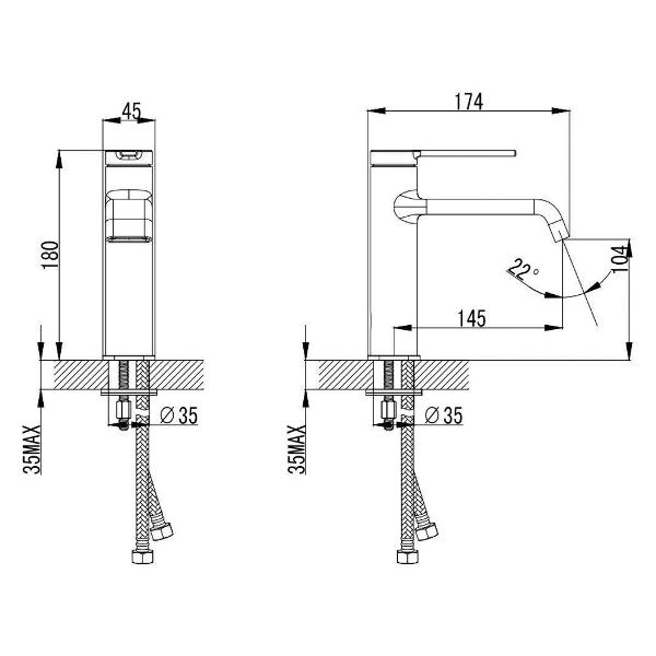 Изображение товара Смеситель AQUAme Asti AQM6410BG