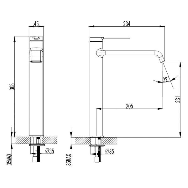 Изображение товара Смеситель AQUAme Asti AQM6414MB