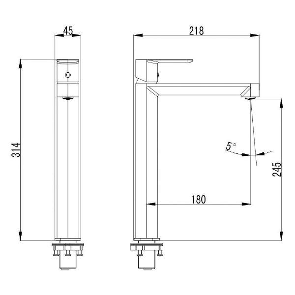 Изображение товара Смеситель AQUAme Parma AQM6614MB