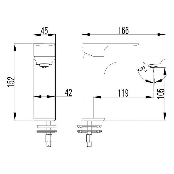 Изображение товара Смеситель AQUAme Monza AQM6310MB