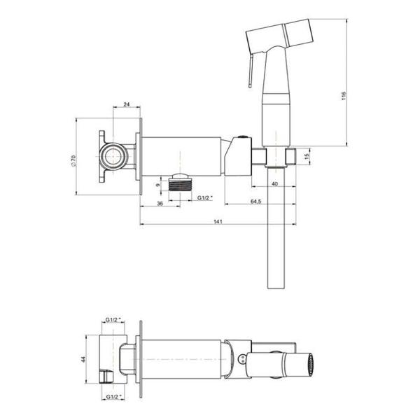 Изображение товара Гигиенический душ Paini CAPJ442R