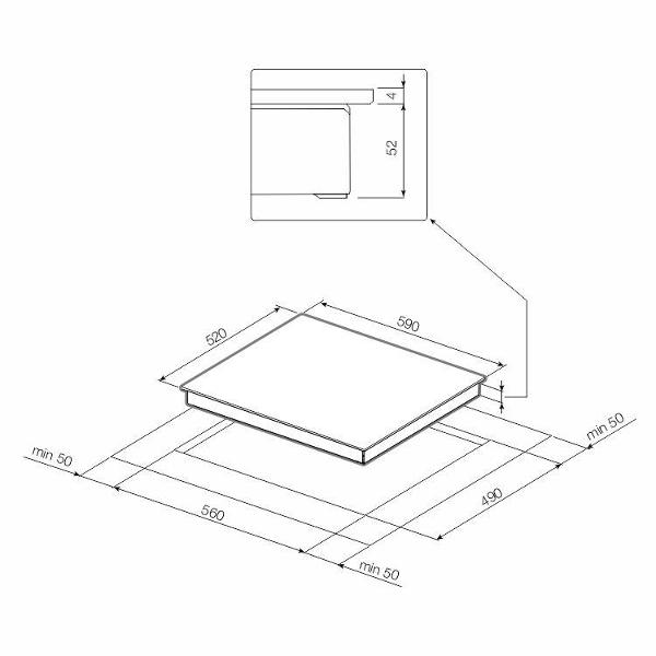Изображение товара Встраиваемая индукционная панель независимая Graude IK 60.0 KEL