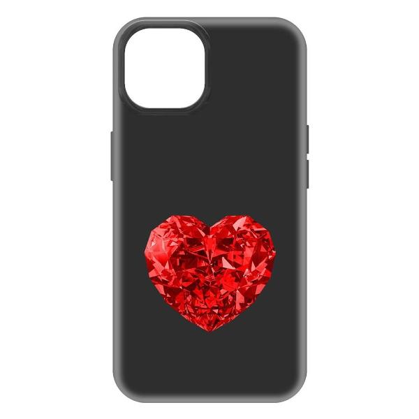 Изображение товара Чехол для смартфона, телефона Krutoff Рубиновое сердце для iPhone 15 (477262)