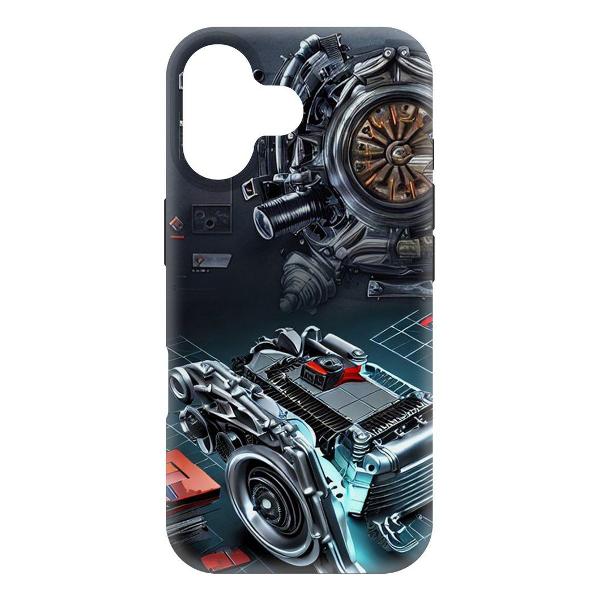 Изображение товара Чехол Krutoff Моторы для iPhone 16 Изображение товара Чехол Krutoff Моторы для iPhone 16