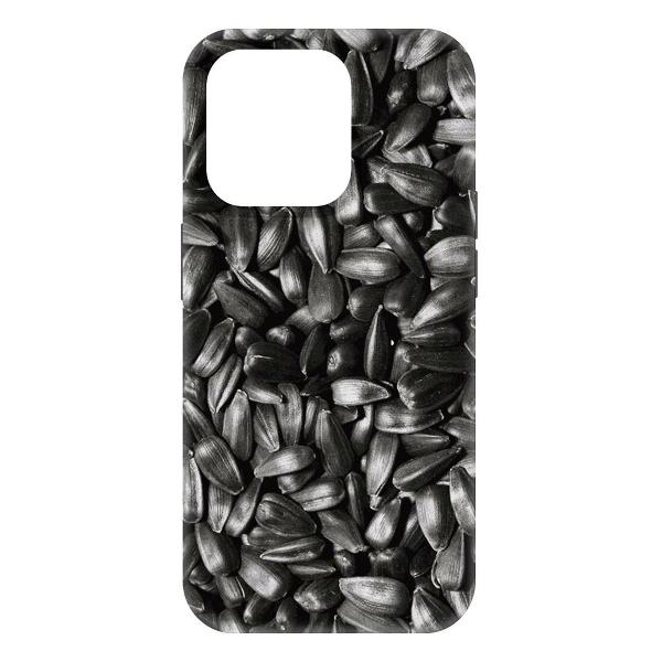 Изображение товара Чехол Krutoff для iPhone 15 Pro с рисунком "Семечки" черный