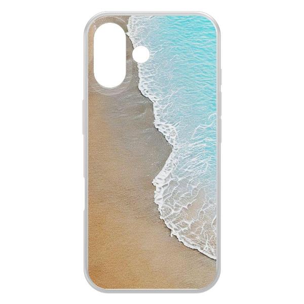 Изображение товара Чехол Krutoff iPhone 16 (6.1) прозрачный TPU с рисунком Прибой Изображение товара Чехол Krutoff iPhone 16 (6.1) прозрачный TPU с рисунком Прибой
