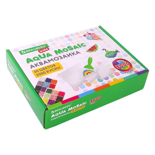 Изображение товара Аквамозаика Brauberg 30 цветов 3000 бусин 664915