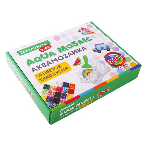 Изображение товара Аквамозаика Brauberg 30 цветов 12000 бусин 664917