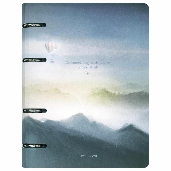 Изображение товара Тетрадь на кольцах 120 листов Brauberg А5 160х212мм, 120л, картон, матовая ламинация, клетка, В горах, 404724