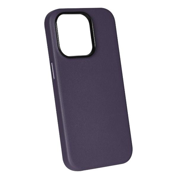 Изображение товара Чехол Leather Co с MagSafe для iPhone 15 Pro (New line) фиолетовый