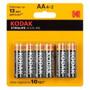 Изображение товара Батарея Kodak LR6-4+2BL XTRALIFE Alkaline