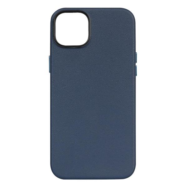 Изображение товара Чехол Leather Co. для iPhone 15 синий - стильная защита и комфорт
