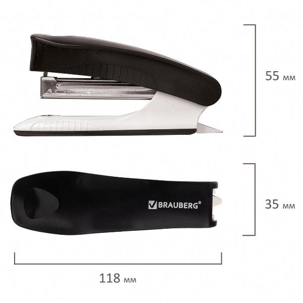 Изображение товара Степлер Brauberg №10 METROPOLIS до 20л, черный