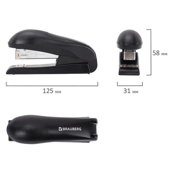 Изображение товара Степлер Brauberg №24/6 UNIVERSAL до 30л, черный