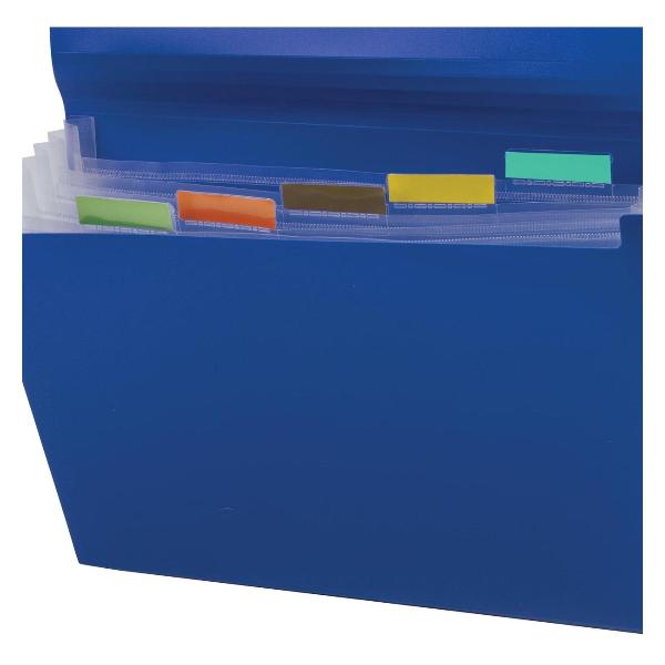 Изображение товара Папка А4 для документов Brauberg "Business", А4, 6 отделений, синяя, 0,5мм, 224144