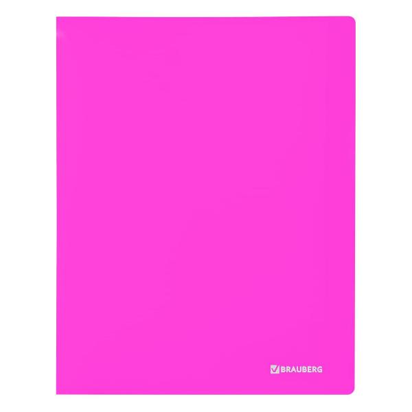 Изображение товара Папка А4 для документов Brauberg "Neon", 16м, розовая, 700мкм, 227450