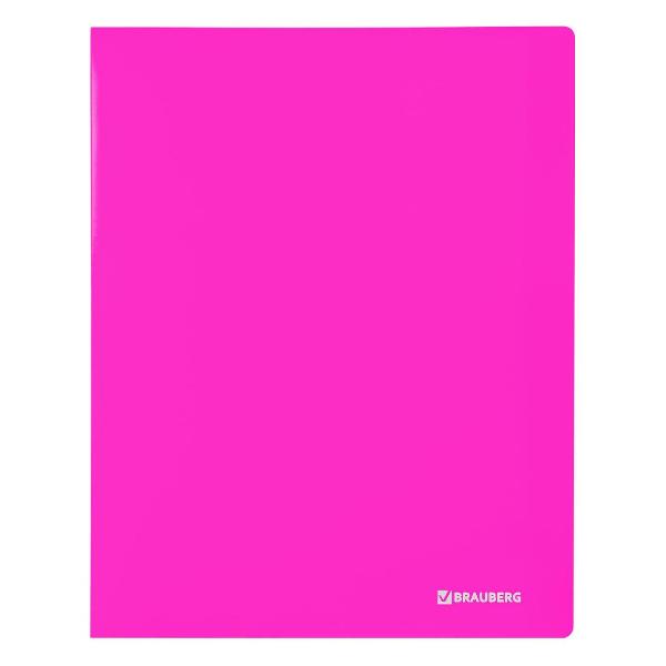 Изображение товара Папка А4 для документов Brauberg "Neon", 25мм, розовая, до 170л, 0,7мм, 227458