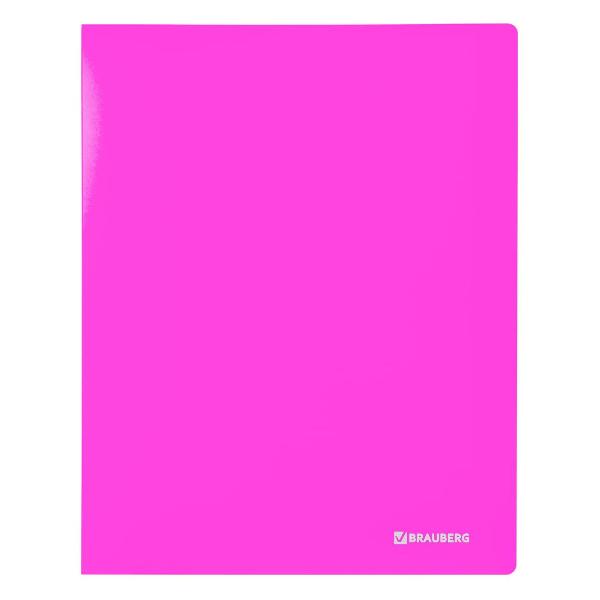 Изображение товара Папка А4 для документов Brauberg "Neon", 16мм, розовая, до 100л, 0,7мм, 227466
