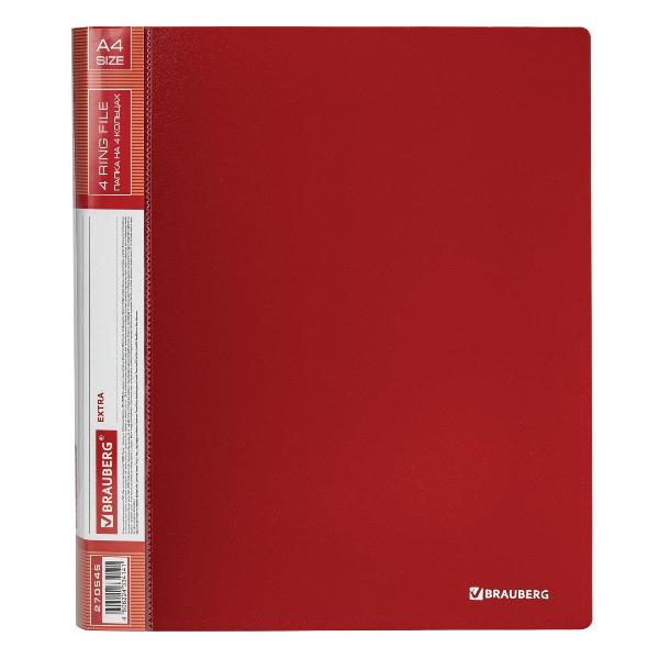 Изображение товара Папка А4 для документов Brauberg ширина 25 мм EXTRA, до 170 листов КРАСНАЯ, 0,7мм, 270545