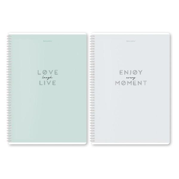 Изображение товара Тетрадь Brauberg ДЭК А4 96л 2шт Пастель_2 гребень 404884