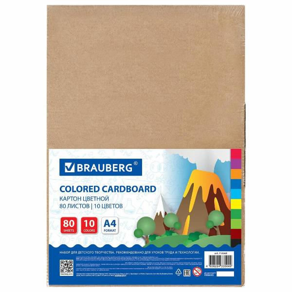 Изображение товара Цветная бумага А4 Brauberg 113560