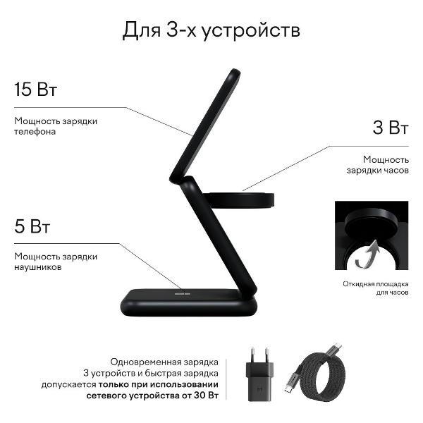 Изображение товара Беспроводное зарядное устройство Magssory WCH063 Black