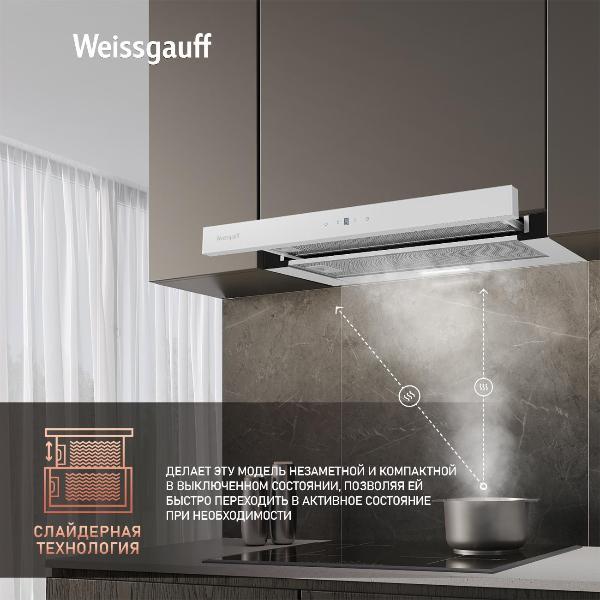 Изображение товара Вытяжка встраиваемая в шкаф Weissgauff TEL 600 TC WH