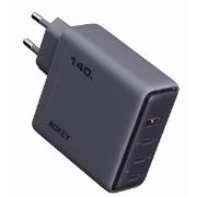 Изображение товара Сетевое зарядное устройство Aukey Comet Mix 140W серое