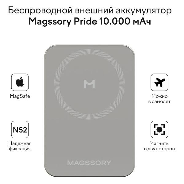 Внешний аккумулятор MagSafe Magssory 10000 мАч Robo Design