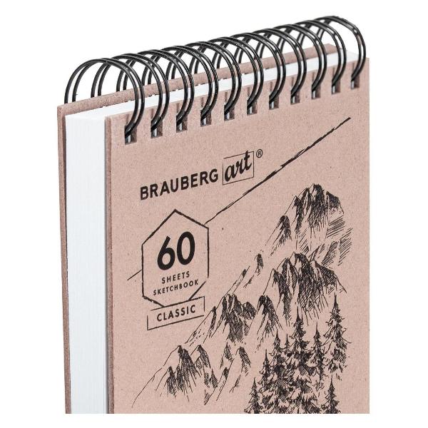 Изображение товара Скетчбук Brauberg 190г/м, 145х212мм, 60л, 113851