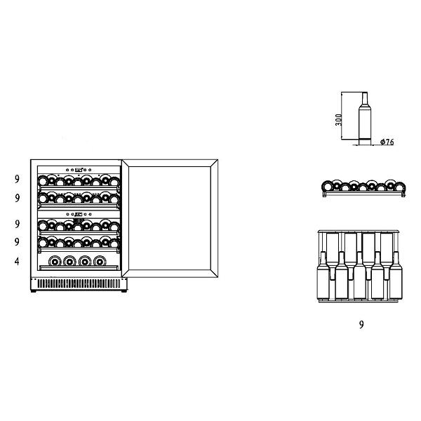 Изображение товара Винный шкаф Caso WineChef Pro 40 Bl