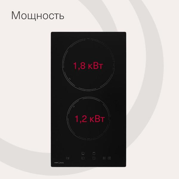 Изображение товара Встраиваемая электрическая панель Krona EDEL 30 BL TK