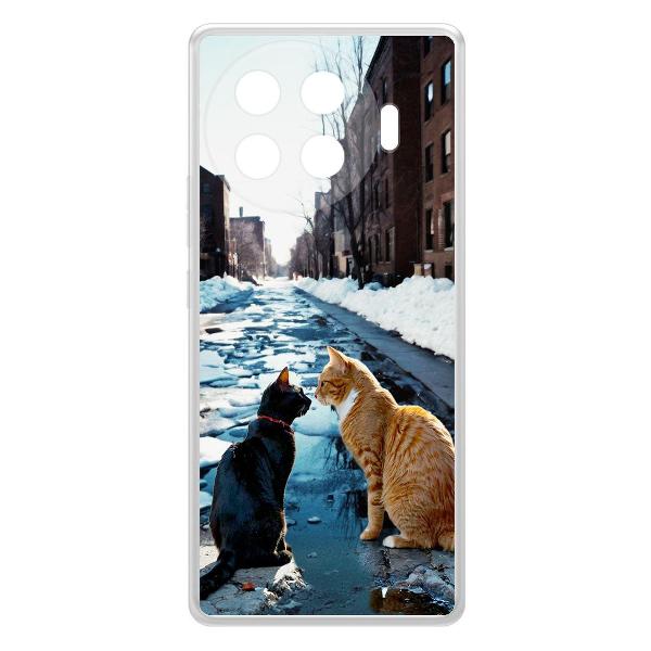 Изображение товара Чехол Krutoff Мартовские коты TECNO Spark 20 Pro+