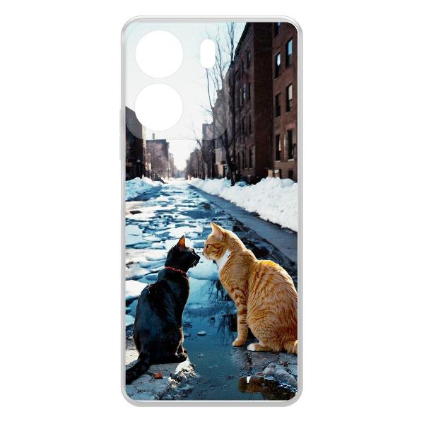 Изображение товара Чехол для Xiaomi Redmi 13C Krutoff Мартовские коты - яркая защита со стильным рисунком