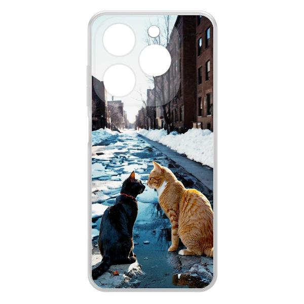 Изображение товара Чехол Krutoff Мартовские коты TECNO Spark 20С