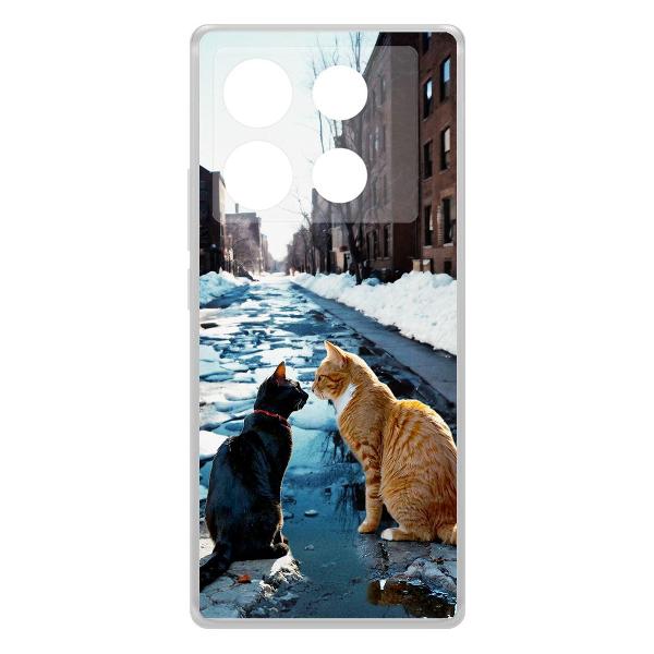 Изображение товара Чехол Krutoff Мартовские коты INFINIX Note 40 Pro