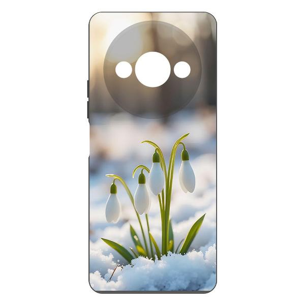 Изображение товара Чехол для смартфона Xiaomi Redmi A3 с рисунком подснежников из силикона Изображение товара Чехол для смартфона Xiaomi Redmi A3 с рисунком подснежников из силикона