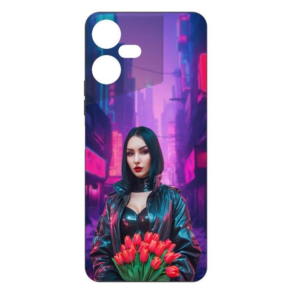 Изображение товара Чехол Krutoff Киберпанк-весна TECNO Pova Neo 3 черный