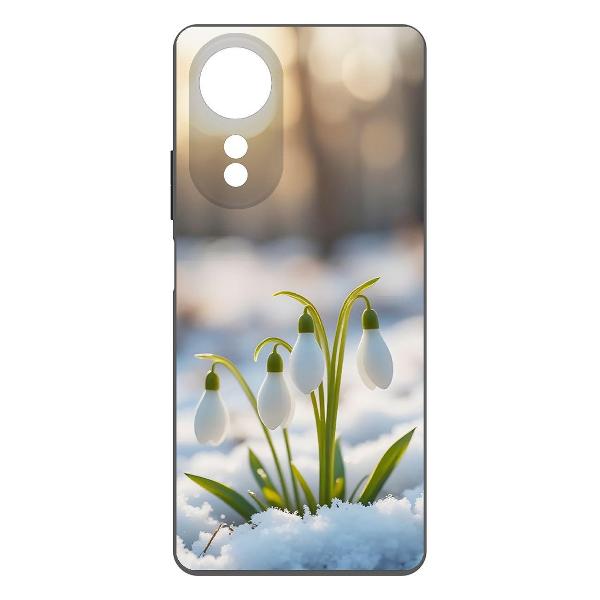 Изображение товара Чехол Krutoff Подснежники Oppo A58 4G черный Изображение товара Чехол Krutoff Подснежники Oppo A58 4G черный