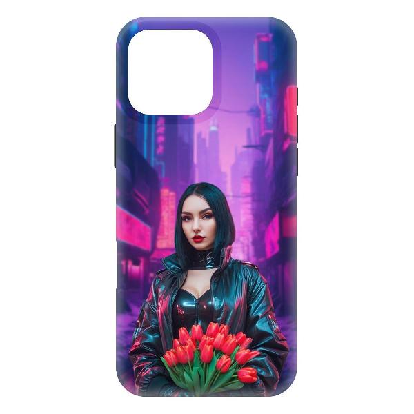 Изображение товара Чехол Krutoff для iPhone 16 Pro Max силиконовый с киберпанк-дизайном Изображение товара Чехол Krutoff для iPhone 16 Pro Max силиконовый с киберпанк-дизайном