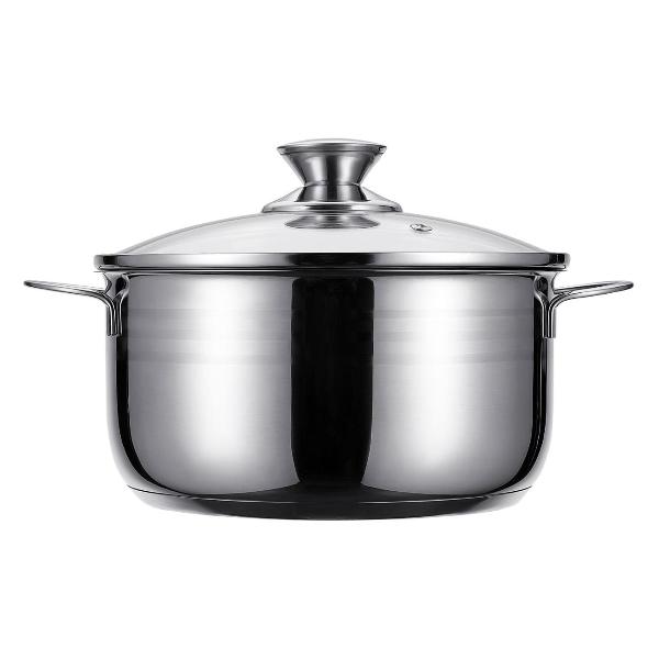 Изображение товара Кастрюля 20см/3л с крышкой REGENT inox Bimbo vitro