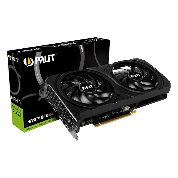 Видеокарта Palit RTX4060 INFINITY 2 8GB (NE64060019P1-1070L)