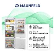 Изображение товара Встраиваемый холодильник комби Maunfeld MBF193NFW1GR Inverter
